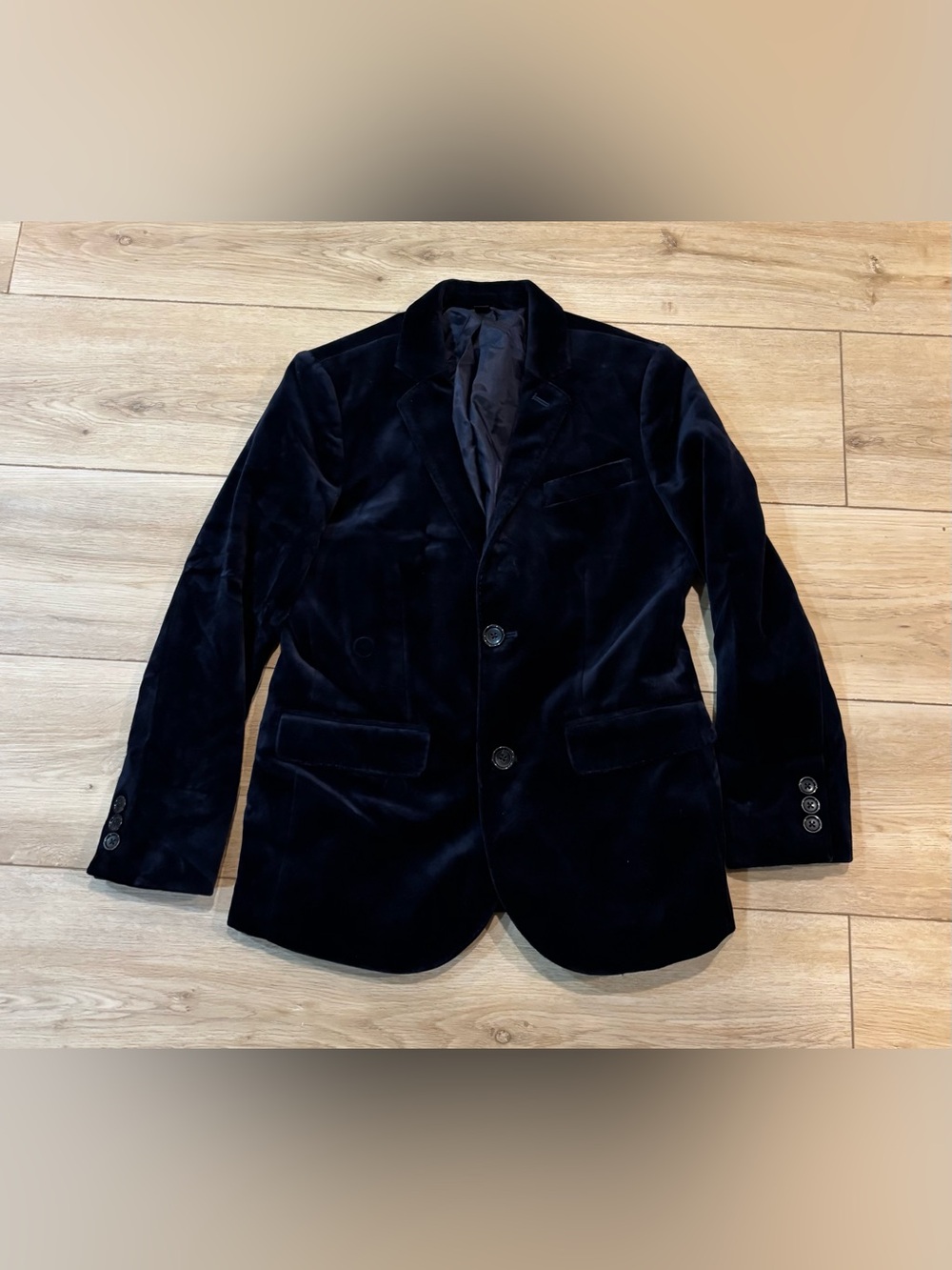 Boys j.Crew Crewcuts Navy Velvet Blazer Classic Two-Button Jacket Size 10 tuxedo